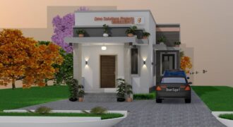 Blocks of eight three-bedroom flats